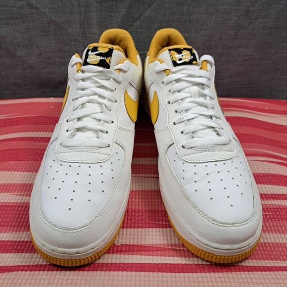 %Size 11 Nike Air Force 1 \'07 LV8 Double Swoosh Men White Light Ginger / A 50 main image 6
